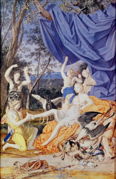 Francoise Louis de la Baume le Blanc (1644-1710) Mademoiselle de la Valliere, as Diana by Joseph Werner